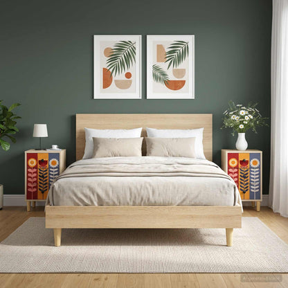 Bedside Cabinet ESSEN 2 pcs Sonoma Oak 36 x 33 x 60 cm