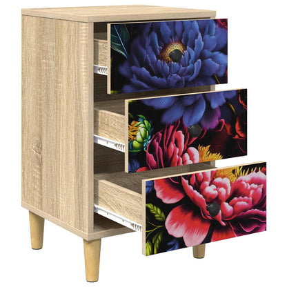 Bedside Cabinet KIEL Sonoma Oak 36 x 33 x 60 cm Engineered Wood
