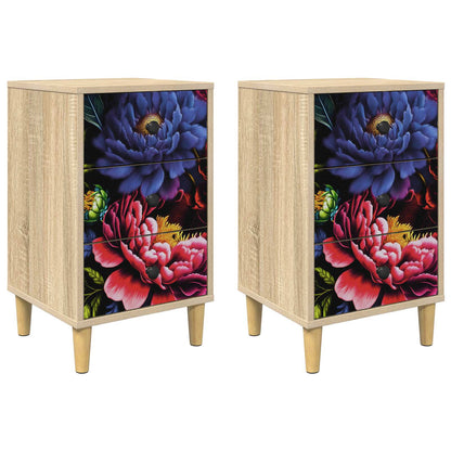 Bedside Cabinet KIEL 2 pcs Sonoma Oak 36 x 33 x 60 cm