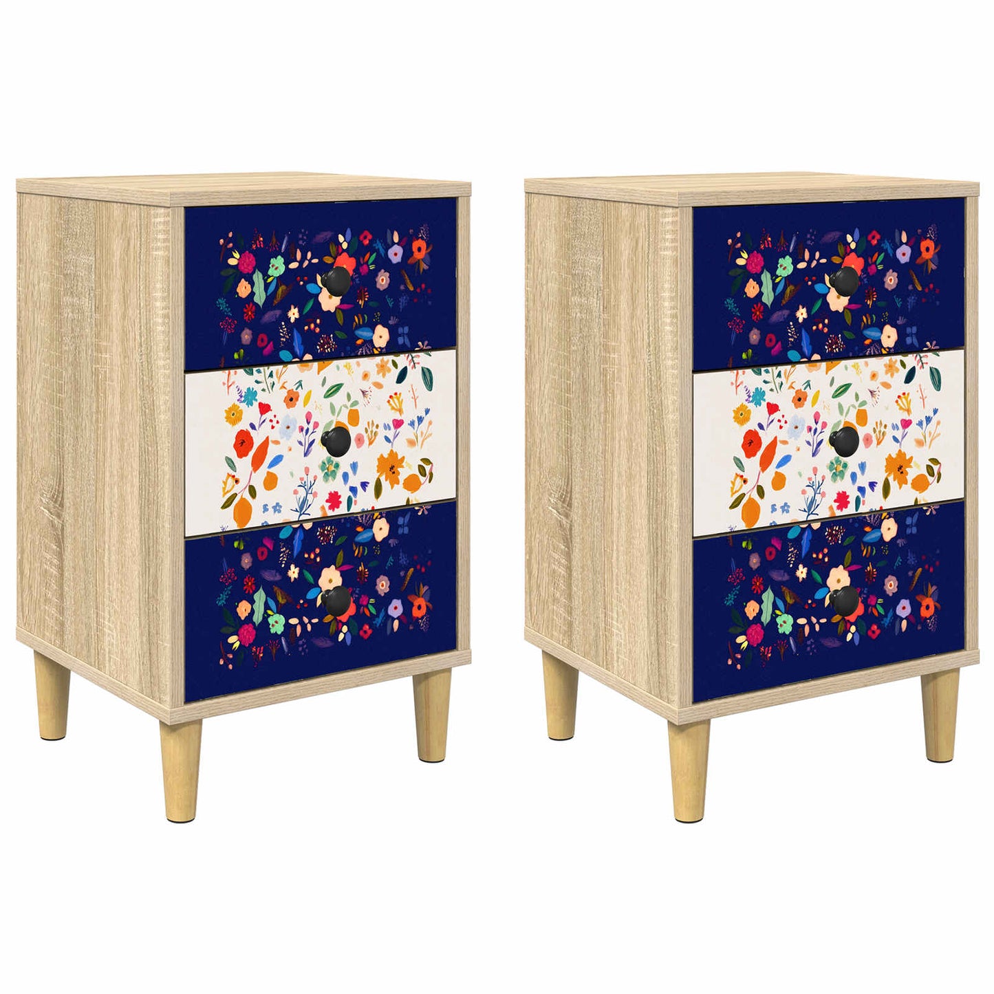 Bedside Cabinet MAINZ 2 pcs Sonoma Oak 36 x 33 x 60 cm