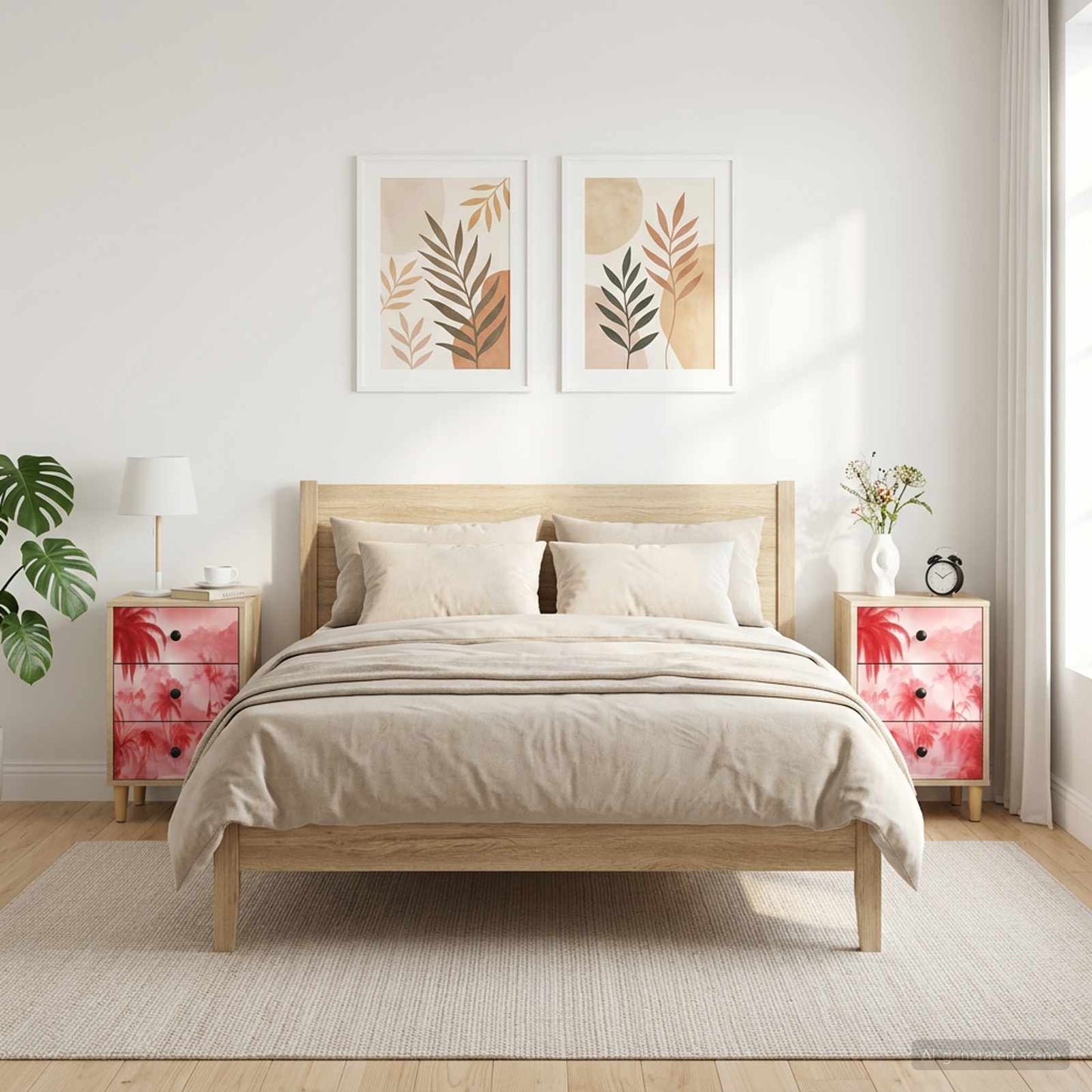 Bedside Cabinet AACHEN 2 pcs Sonoma Oak 36 x 33 x 60 cm