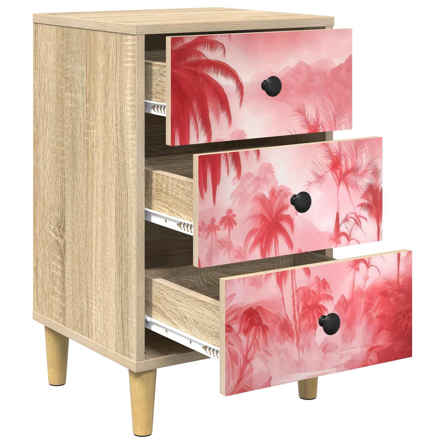 Bedside Cabinet AACHEN 2 pcs Sonoma Oak 36 x 33 x 60 cm
