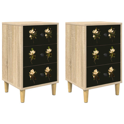 Bedside Cabinet BREMEN 2 pcs Sonoma Oak 36 x 33 x 60 cm