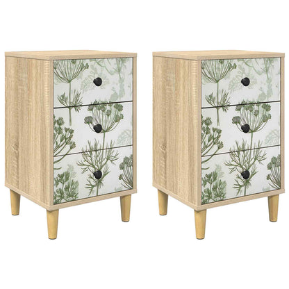 Bedside Cabinet GOTHA 2 pcs Sonoma Oak 36 x 33 x 60 cm