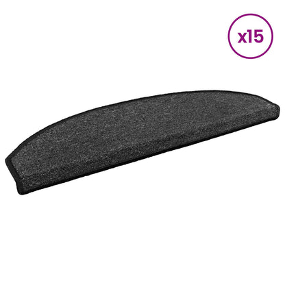 Self-adhesive Stair Mats 15 pcs Anthracite 80 x 24.5 x 3.5 cm