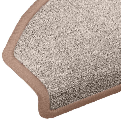 Self-adhesive Stair Mats 15 pcs Light Brown 80 x 24.5 x 3.5 cm