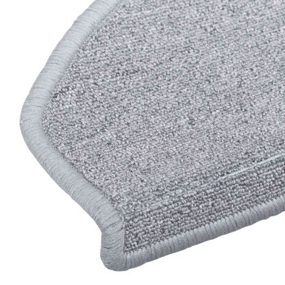 Self-adhesive Stair Mats 15 pcs Light Grey 80 x 24.5 x 3.5 cm