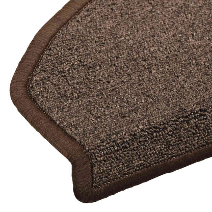 Self-adhesive Stair Mats 15 pcs Coffee Brown 80 x 24.5 x 3.5 cm