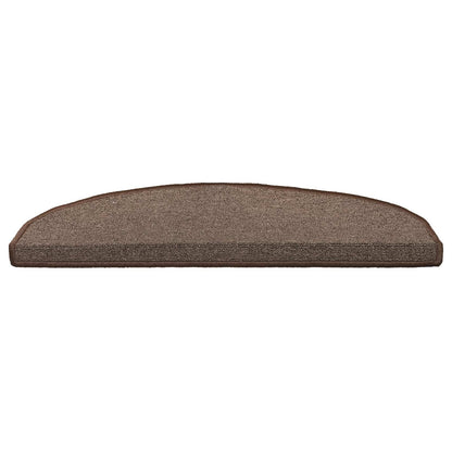 Self-adhesive Stair Mats 15 pcs Coffee Brown 80 x 24.5 x 3.5 cm