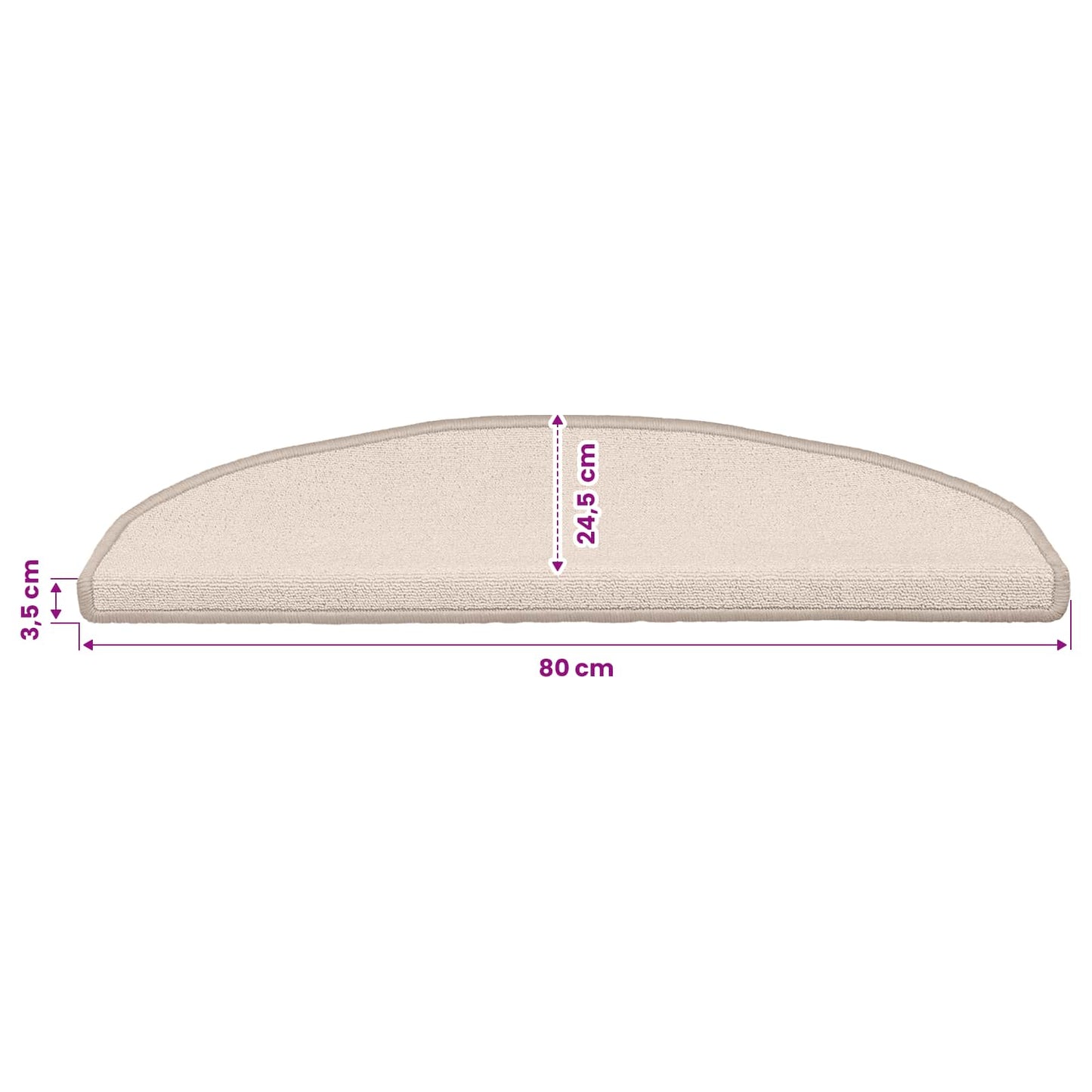 Self-adhesive Stair Mats 15 pcs Taupe 80 x 24.5 x 3.5 cm
