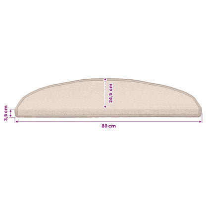 Self-adhesive Stair Mats 15 pcs Taupe 80 x 24.5 x 3.5 cm