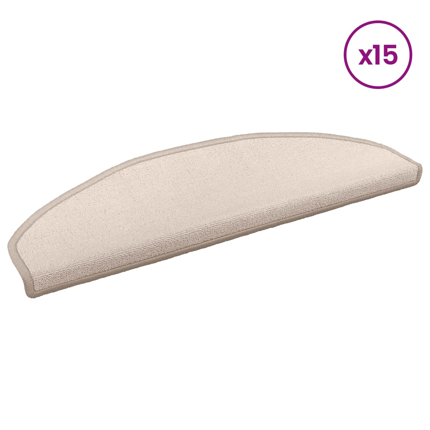 Self-adhesive Stair Mats 15 pcs Taupe 80 x 24.5 x 3.5 cm