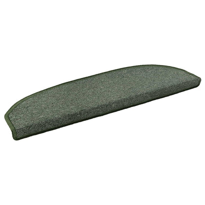 Self-adhesive Stair Mats 15 pcs Dark Green 80 x 24.5 x 3.5 cm