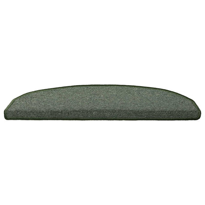 Self-adhesive Stair Mats 15 pcs Dark Green 80 x 24.5 x 3.5 cm
