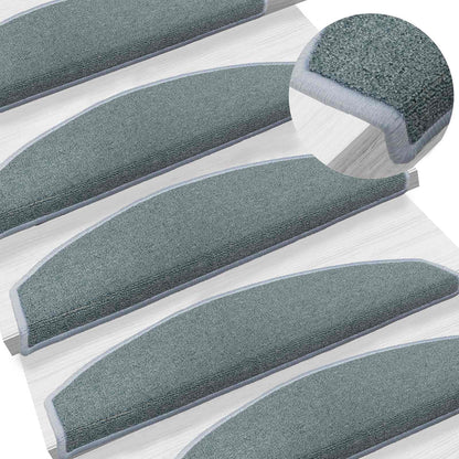 Self-adhesive Stair Mats 15 pcs Sea Blue 80 x 24.5 x 3.5 cm