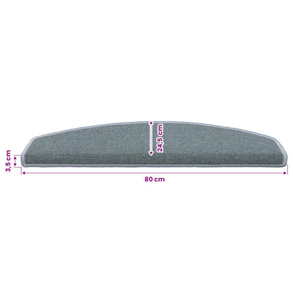 Self-adhesive Stair Mats 15 pcs Sea Blue 80 x 24.5 x 3.5 cm