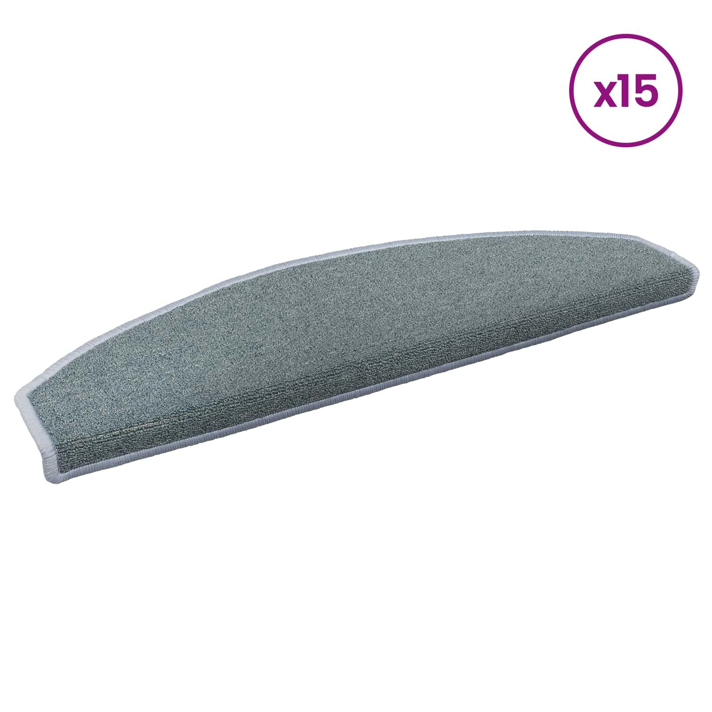 Self-adhesive Stair Mats 15 pcs Sea Blue 80 x 24.5 x 3.5 cm