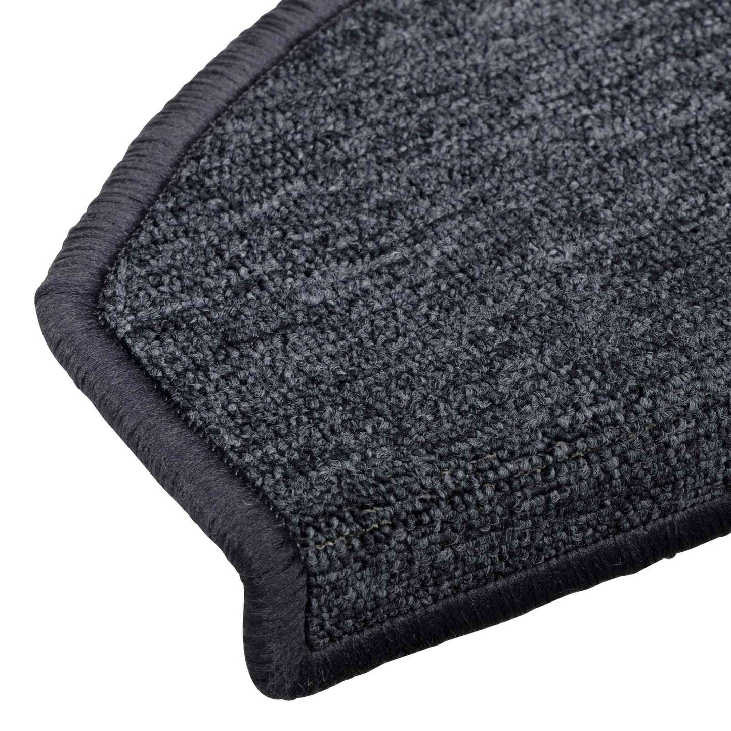Self-adhesive Stair Mats Semicircular 15 pcs Dark Grey and Blue