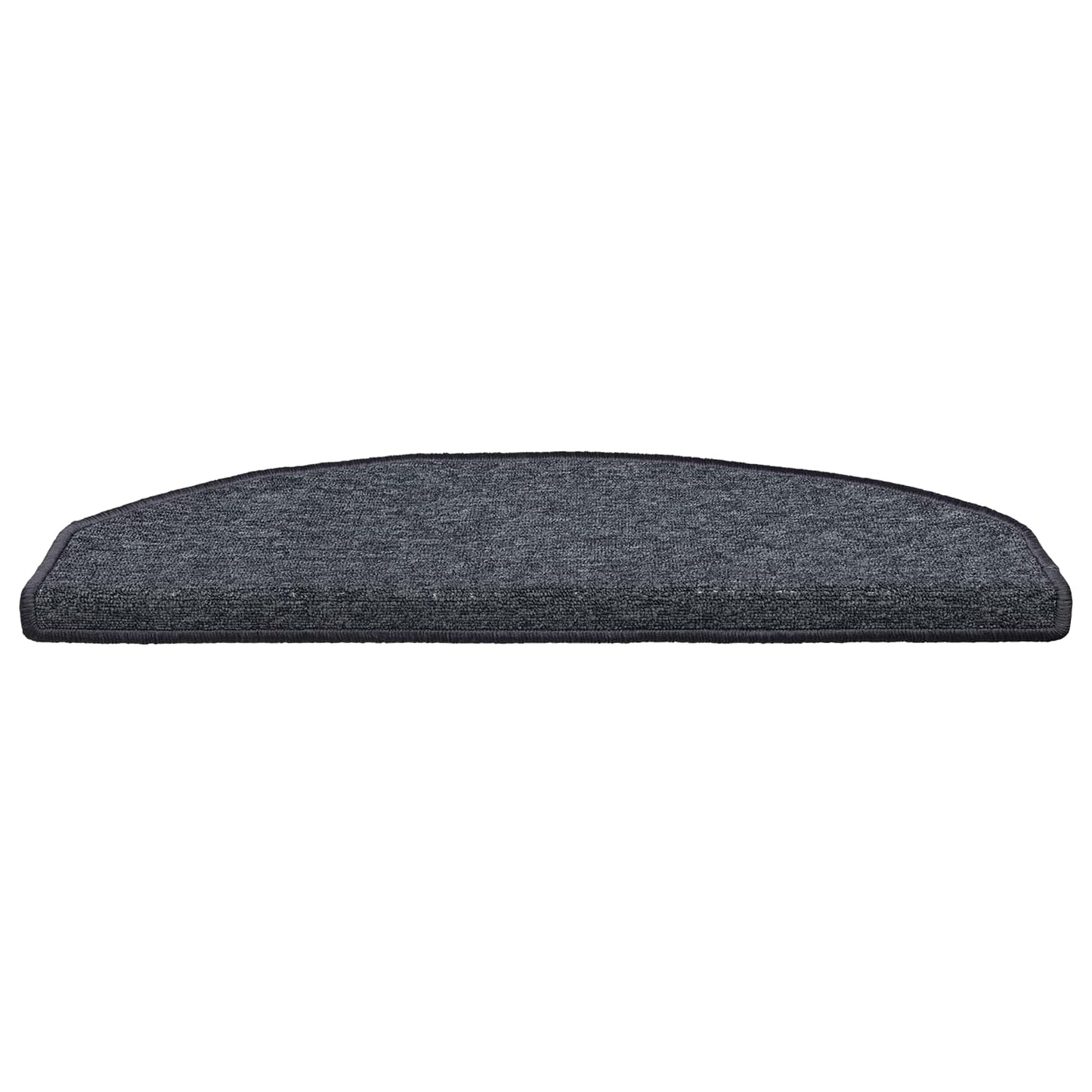Self-adhesive Stair Mats Semicircular 15 pcs Dark Grey and Blue