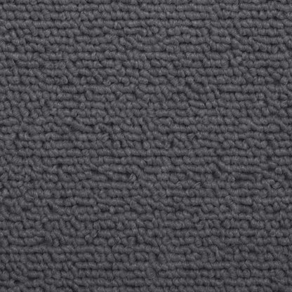 Self-adhesive Stair Mats Semicircular 15 pcs Dark Grey and Blue