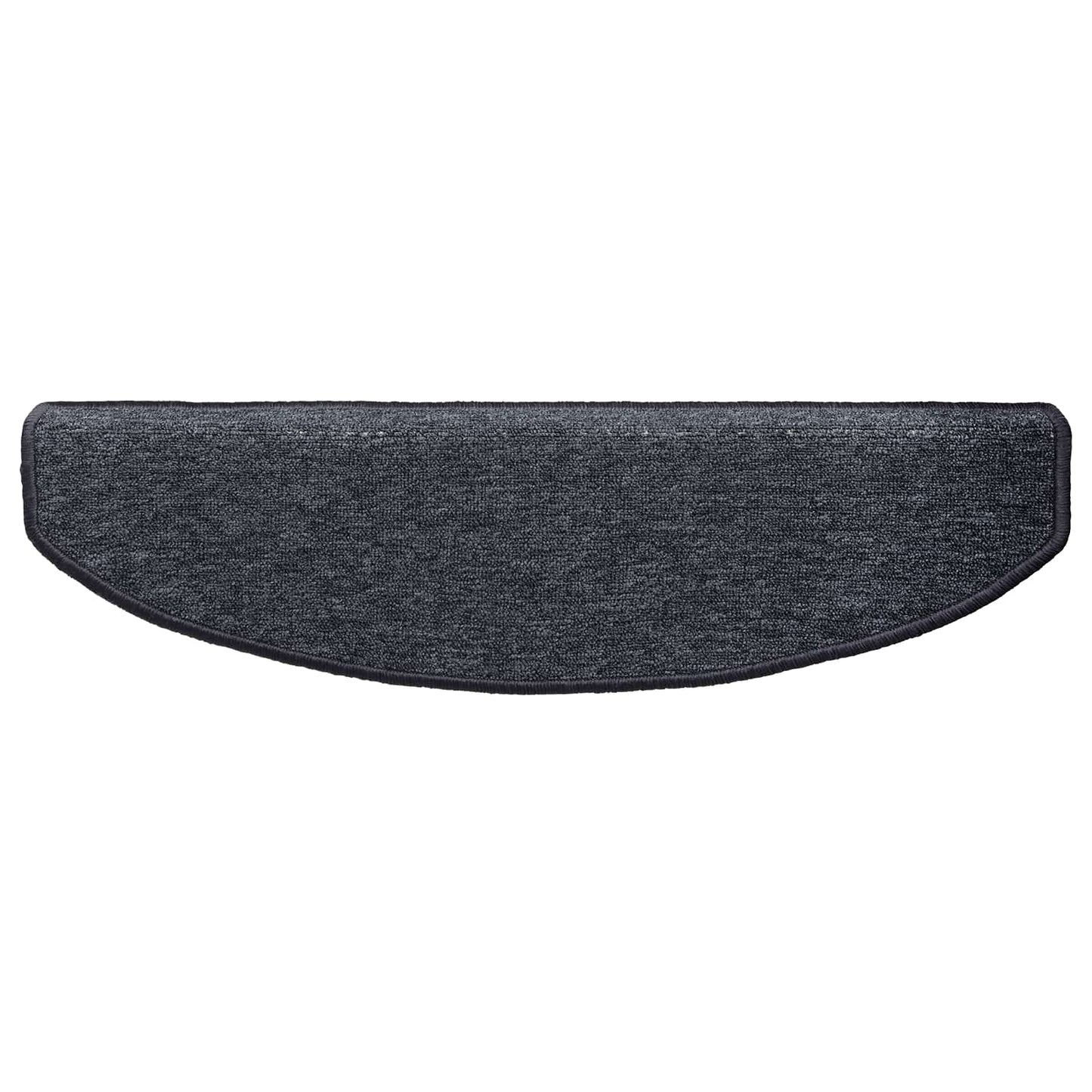 Self-adhesive Stair Mats Semicircular 15 pcs Dark Grey and Blue