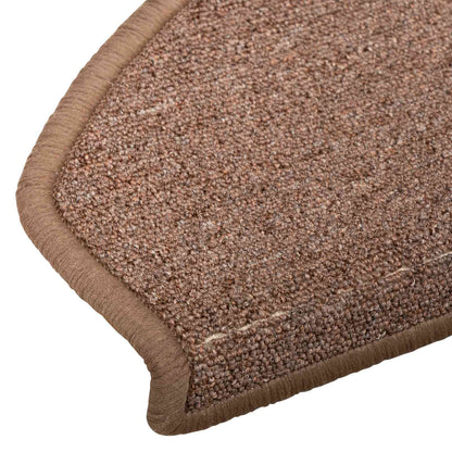 Self-adhesive Stair Mats 15 pcs Brown 80 x 24.5 x 3.5 cm