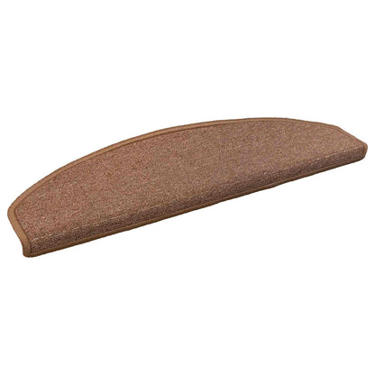Self-adhesive Stair Mats 15 pcs Brown 80 x 24.5 x 3.5 cm