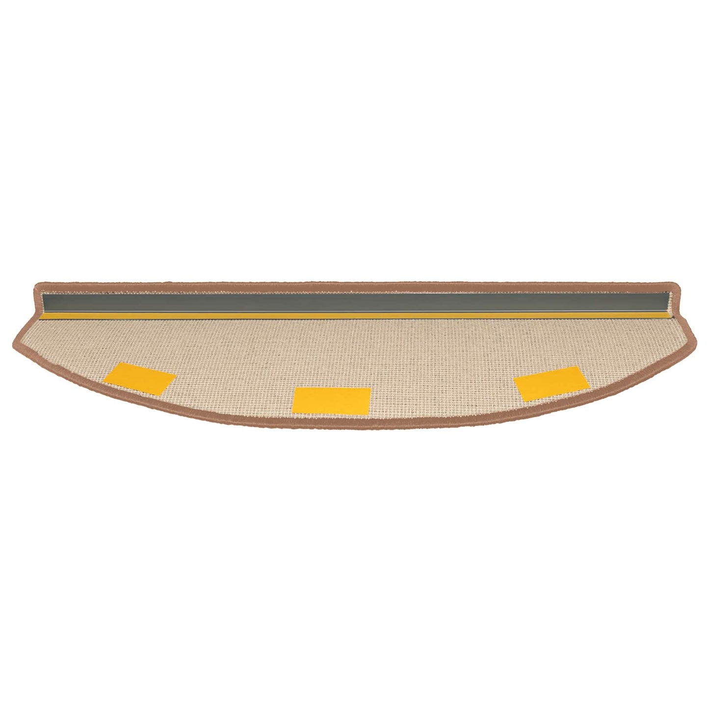 Self-adhesive Stair Mats 15 pcs Brown 80 x 24.5 x 3.5 cm