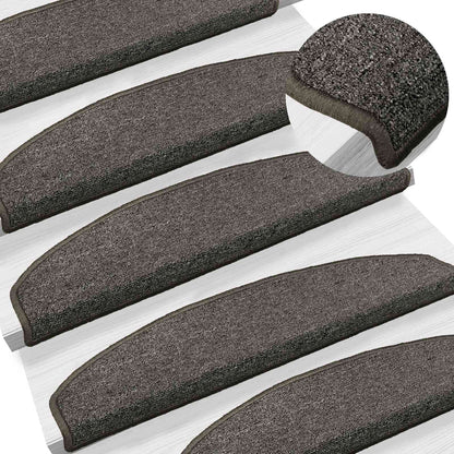 Self-adhesive Stair Mats 15 pcs Dark Grey 80 x 24.5 x 3.5 cm