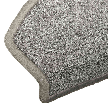 Self-adhesive Stair Mats 15 pcs Light Grey 80 x 24.5 x 3.5 cm