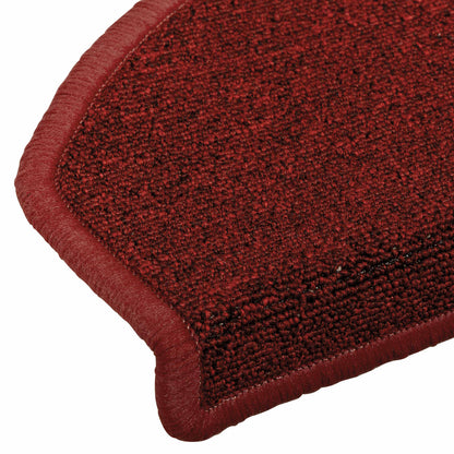 Self-adhesive Stair Mats 15 pcs Bordeaux Red 80 x 24.5 x 3.5 cm