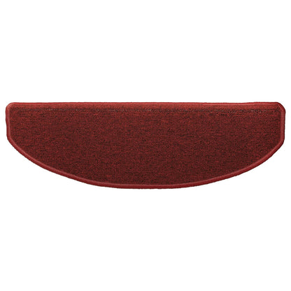 Self-adhesive Stair Mats 15 pcs Bordeaux Red 80 x 24.5 x 3.5 cm