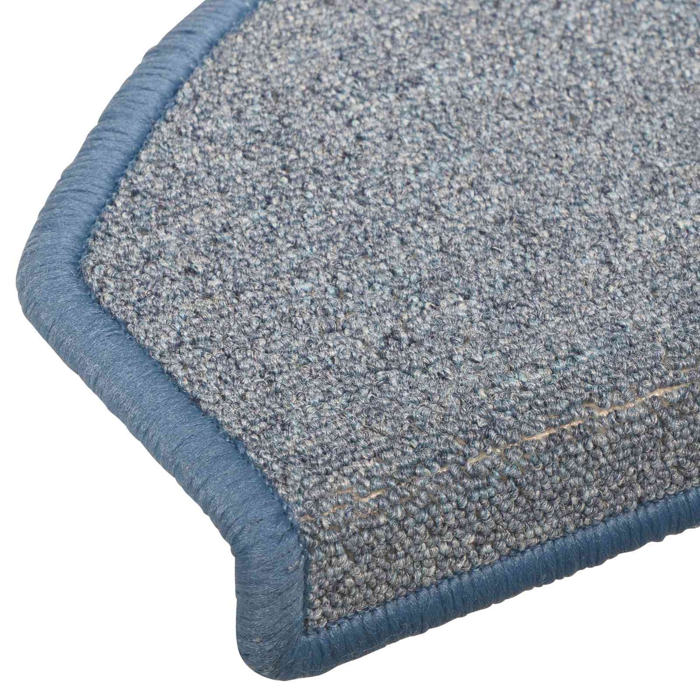 Self-adhesive Stair Mats 15 pcs Light Grey and Blue
