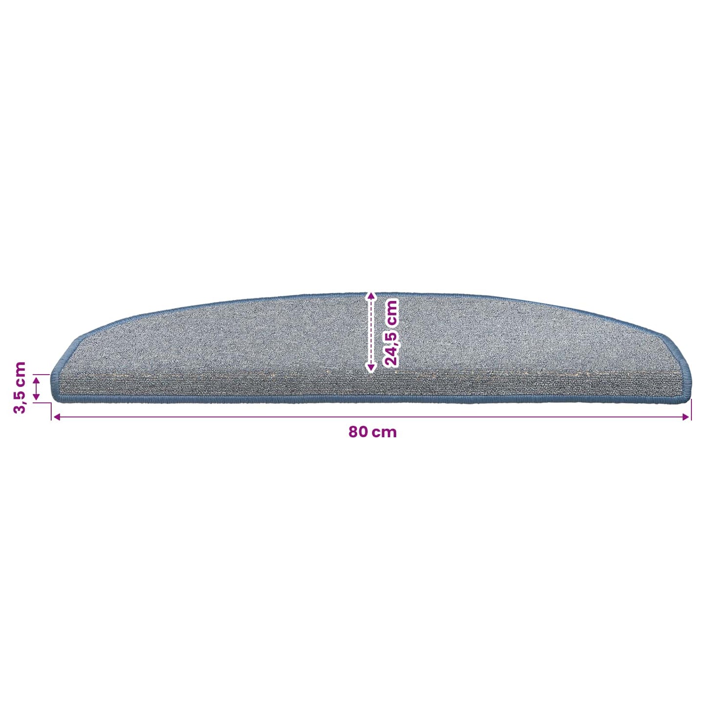Self-adhesive Stair Mats 15 pcs Light Grey and Blue