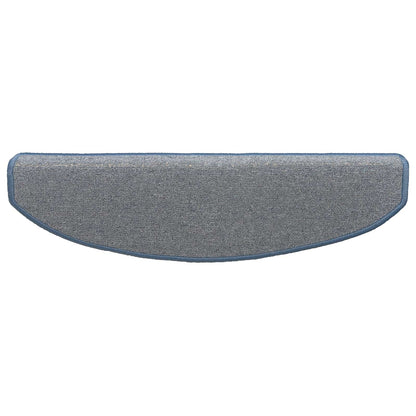 Self-adhesive Stair Mats 15 pcs Light Grey and Blue