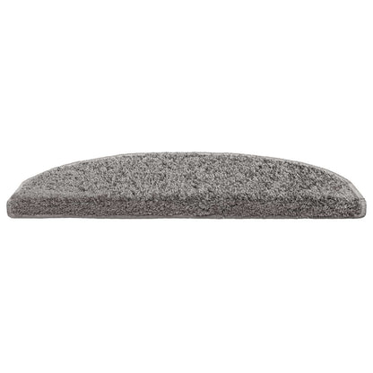 Self-adhesive Stair Mats 15 pcs Grey 80 x 24.5 x 3.5 cm