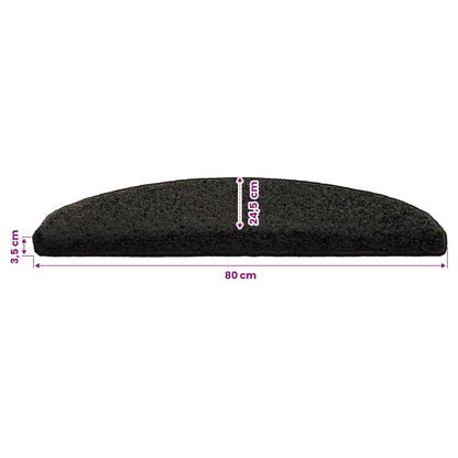 Self-adhesive Stair Mats 15 pcs Anthracite 80 x 24.5 x 3.5 cm