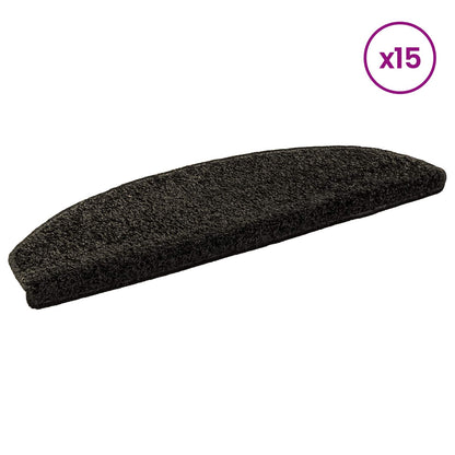 Self-adhesive Stair Mats 15 pcs Anthracite 80 x 24.5 x 3.5 cm