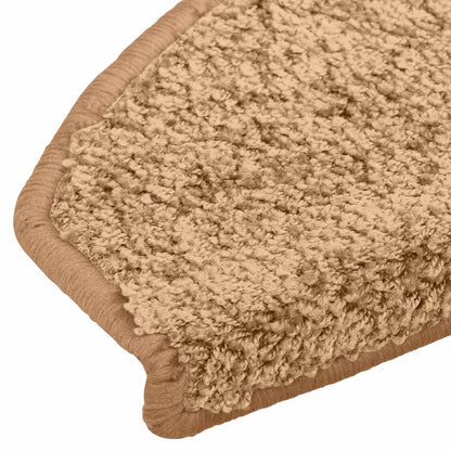 Self-adhesive Stair Mats 15 pcs Beige 80 x 24.5 x 3.5 cm