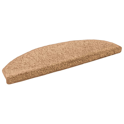 Self-adhesive Stair Mats 15 pcs Beige 80 x 24.5 x 3.5 cm