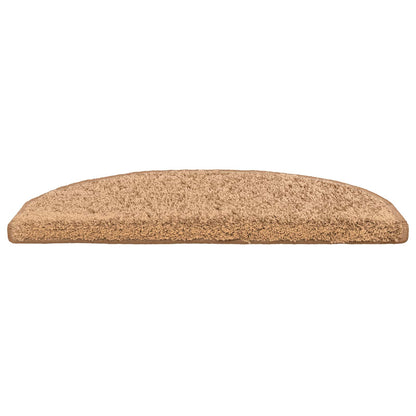 Self-adhesive Stair Mats 15 pcs Beige 80 x 24.5 x 3.5 cm