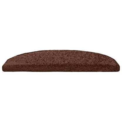 Self-adhesive Stair Mats 15 pcs Brown 80 x 24.5 x 3.5 cm