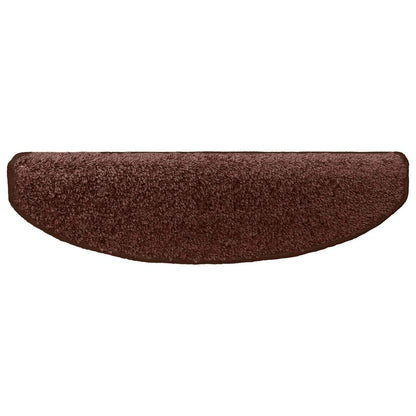 Self-adhesive Stair Mats 15 pcs Brown 80 x 24.5 x 3.5 cm
