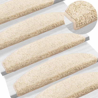 Self-adhesive Stair Mats 15 pcs Light Brown 80 x 24.5 x 3.5 cm