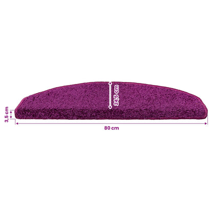 Self-adhesive Stair Mats 15 pcs Violet 80 x 24.5 x 3.5 cm