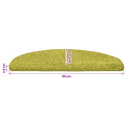 Self-adhesive Stair Mats 15 pcs Green 80 x 24.5 x 3.5 cm
