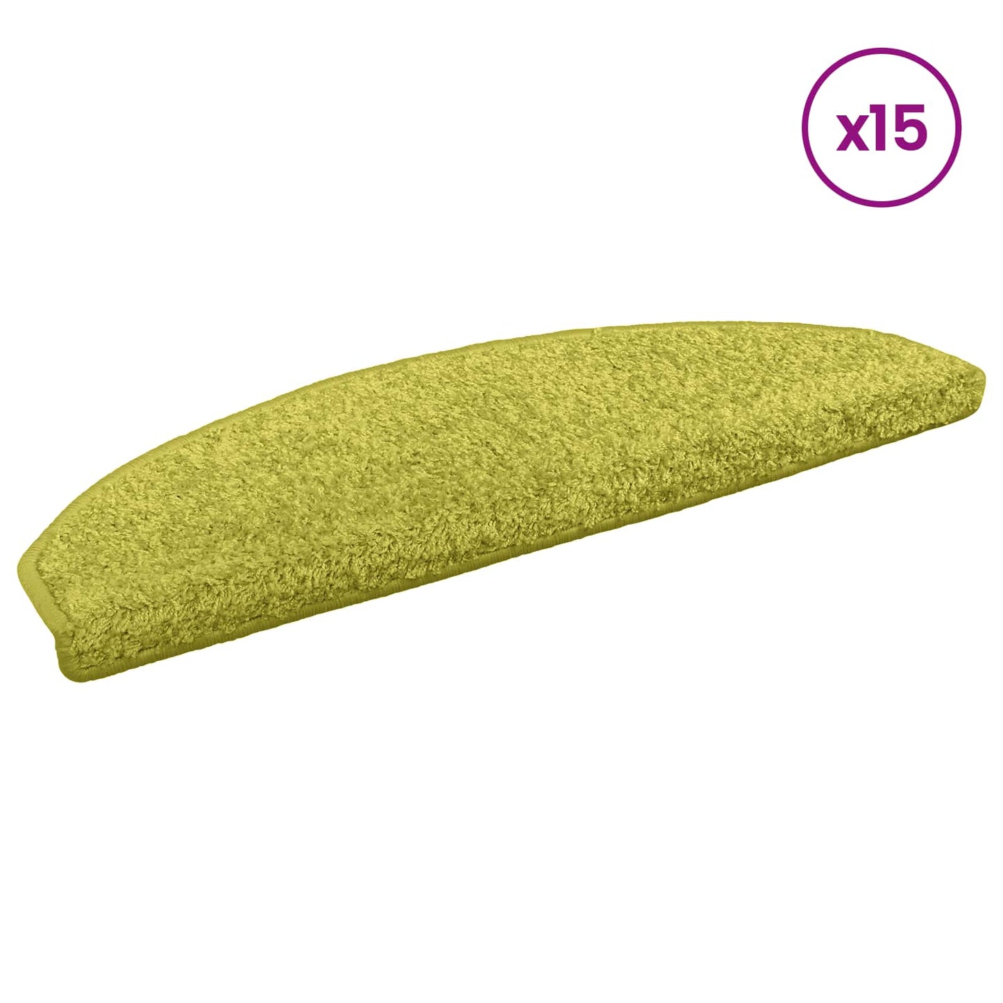 Self-adhesive Stair Mats 15 pcs Green 80 x 24.5 x 3.5 cm