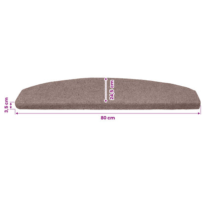 Self-adhesive Stair Mats 15 pcs Beige 80 x 24.5 x 3.5 cm