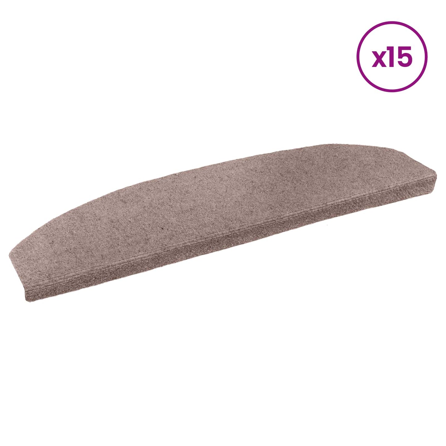 Self-adhesive Stair Mats 15 pcs Beige 80 x 24.5 x 3.5 cm