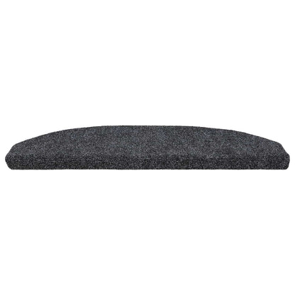 Self-adhesive Stair Mats 15 pcs Dark Grey 80 x 24.5 x 3.5 cm